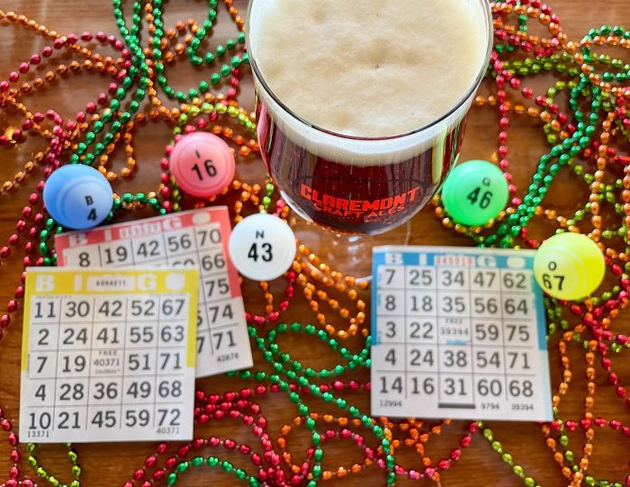Bingo cards and beer as a spring break bucket list idea for visiting Claremont