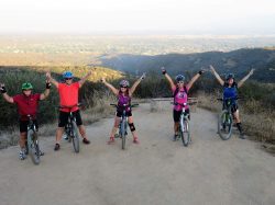 Mountain biking at the Claremont California loop